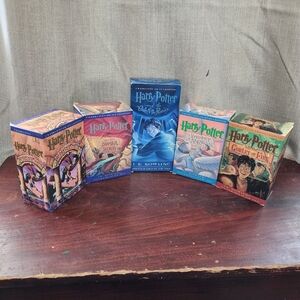 Lot Of 5 Harry Potter Unabridged Audiobook Cassette Set 1-5 Collection.